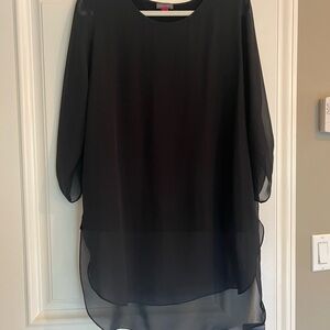 Elegant Black Sheer Women's Top